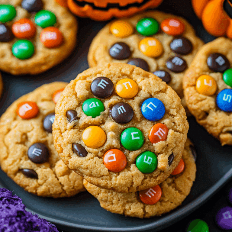 Halloween Cookies with M&M Details