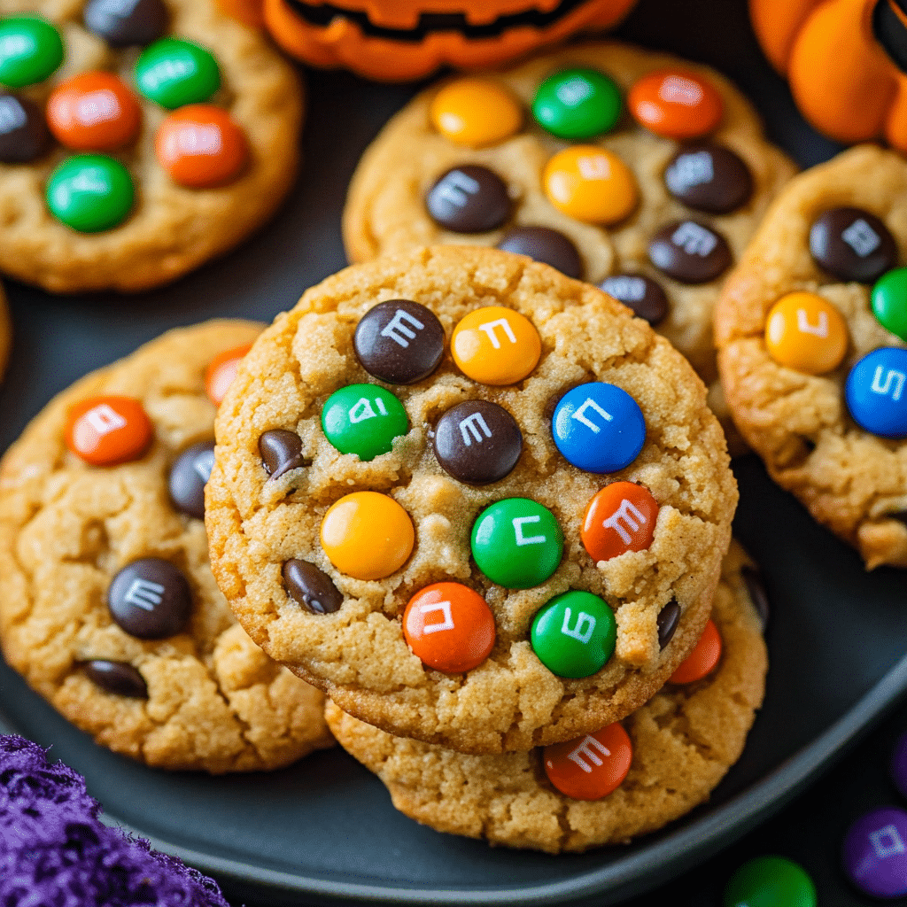 Halloween Cookies with M&M Details