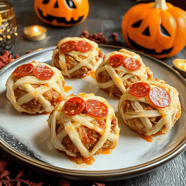 Halloween Mummy Meatballs