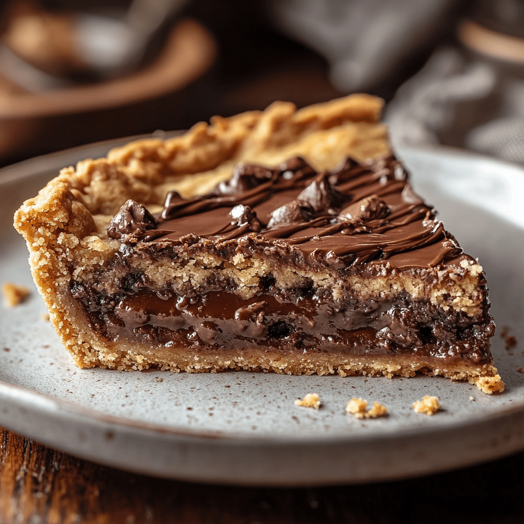 Nutella Stuffed Cookie Pie