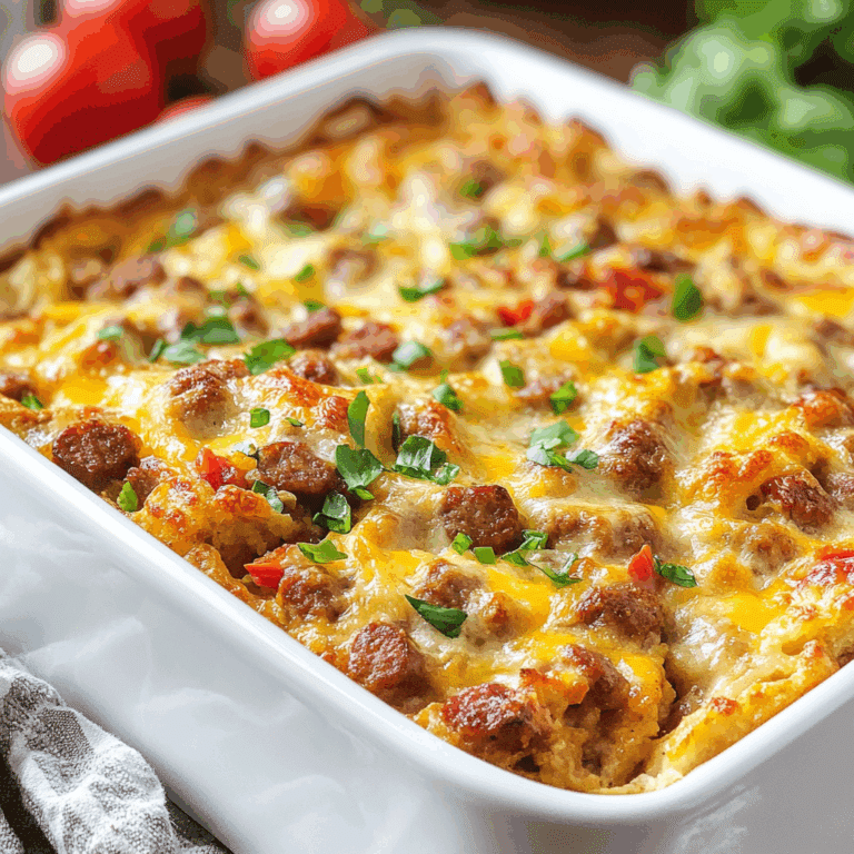 Overnight Sausage Breakfast Casserole
