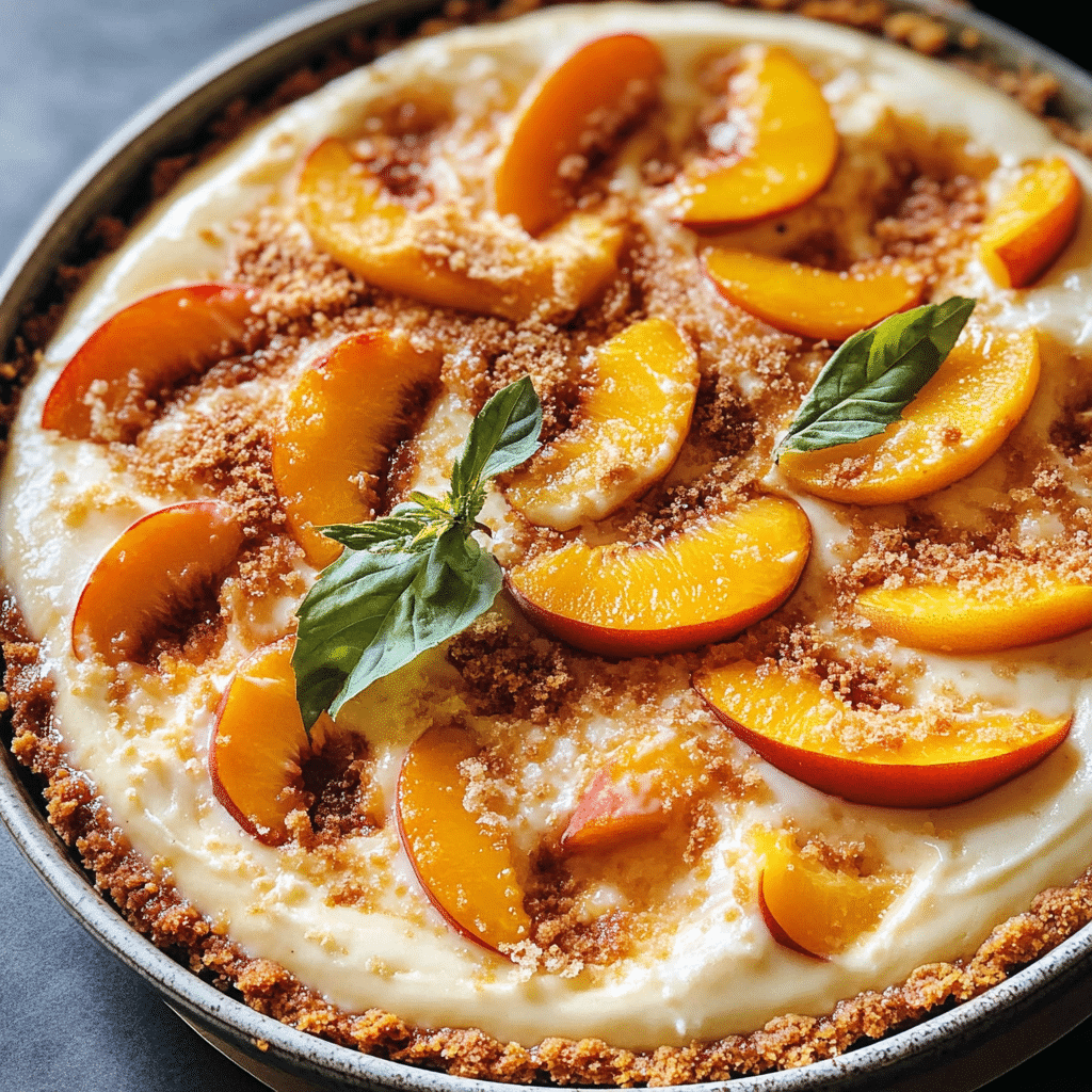 Peach Cobbler Cheesecake