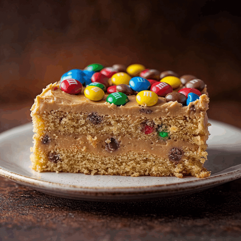 Peanut Butter M&M’s Cake