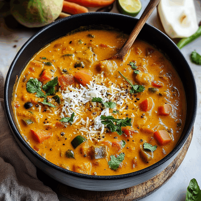 Pumpkin Curry with Coconut Milk and Veggies