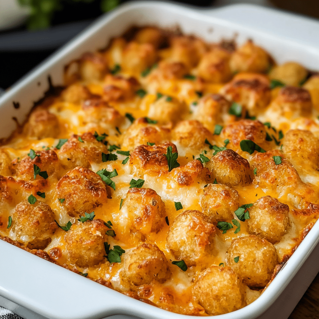 Sausage Tater Tot Breakfast Casserole