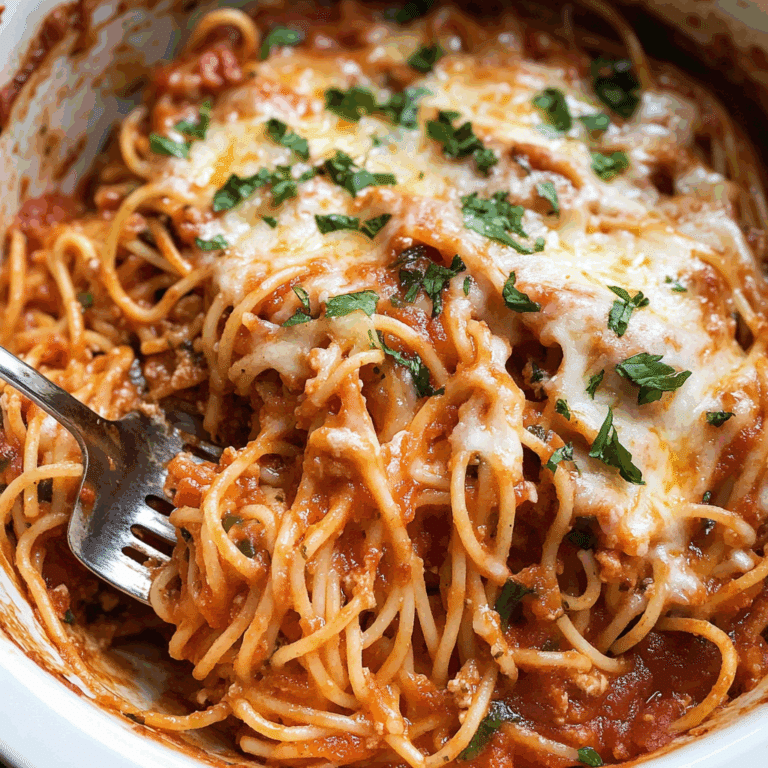 Slow Cooker Spaghetti Casserole