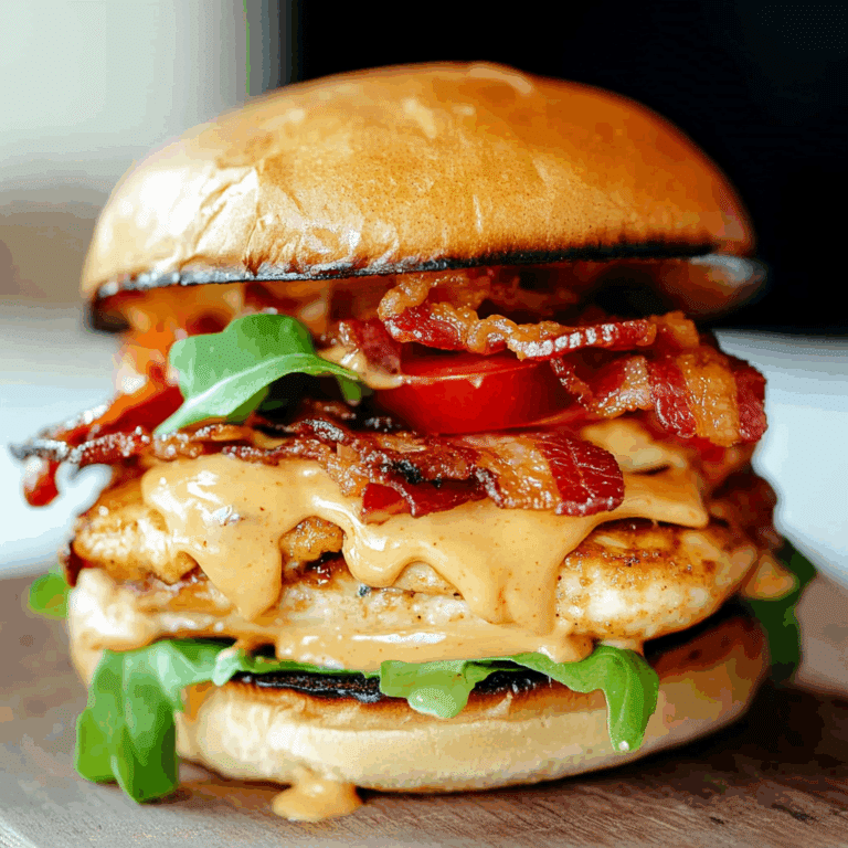 Smash Chicken Burger with Spicy Mayo & Bacon