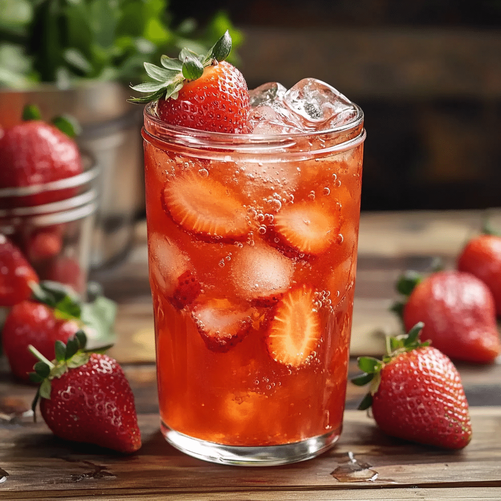 Southern Strawberry Sweet Iced Tea
