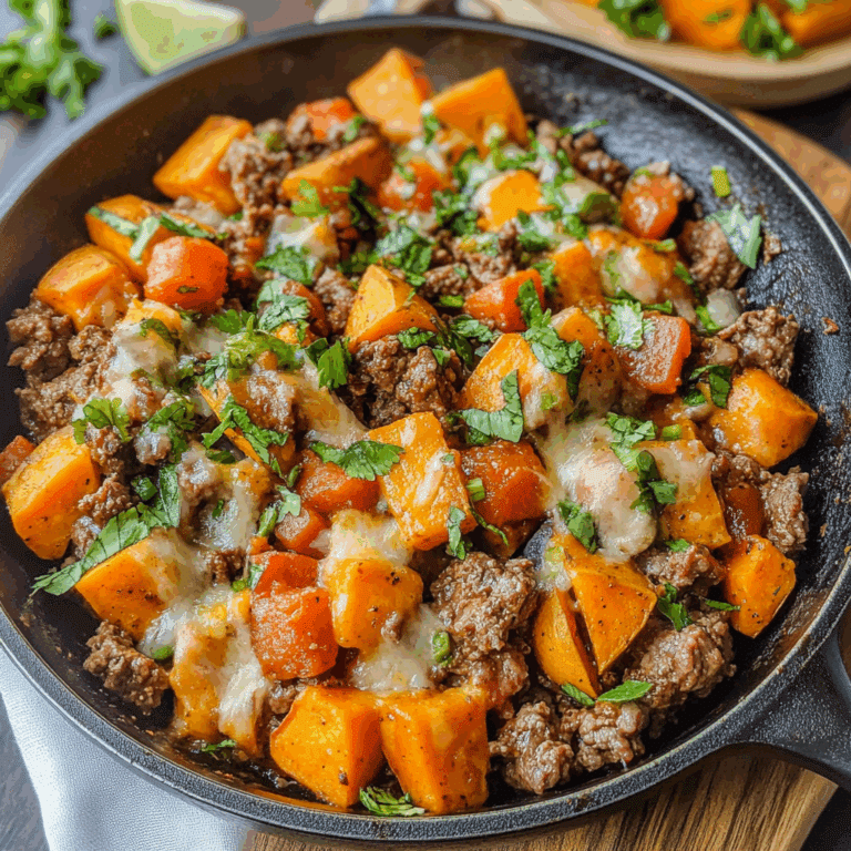 Southwest Beef and Sweet Potato Skillet