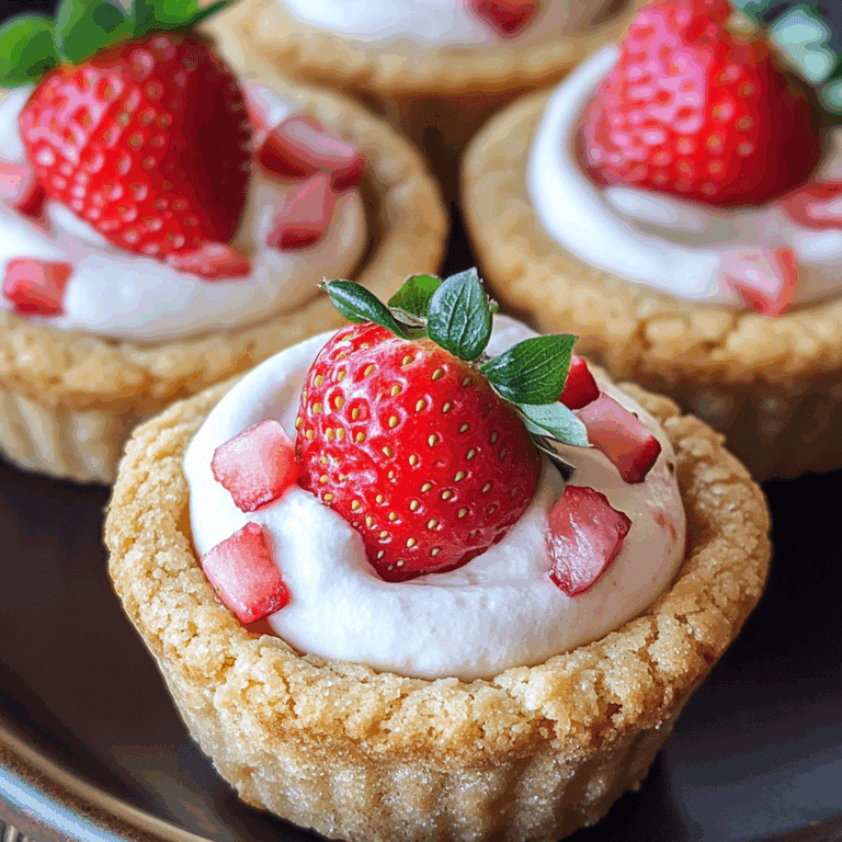 Strawberry Cheesecake Cookie Cups