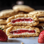 Strawberry Cheesecake Cookies with Jam Filling