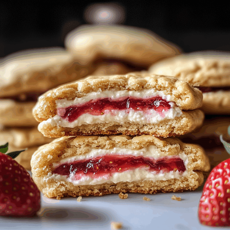 Strawberry Cheesecake Cookies with Jam Filling
