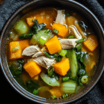Thai Chicken Soup with Butternut Squash and Bok Choy