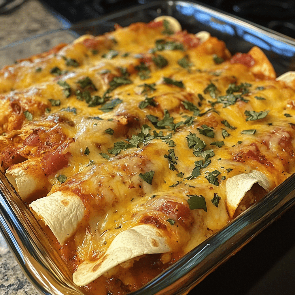 Bacon-Ranch Chicken Enchiladas