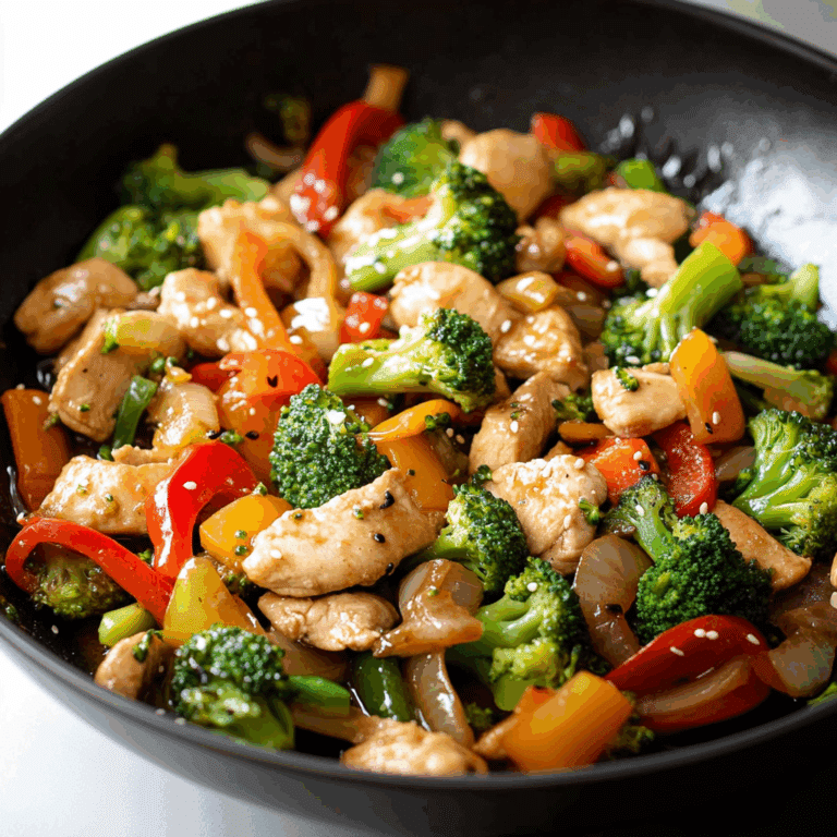 Chicken Stir Fry with Broccoli and Bell Peppers