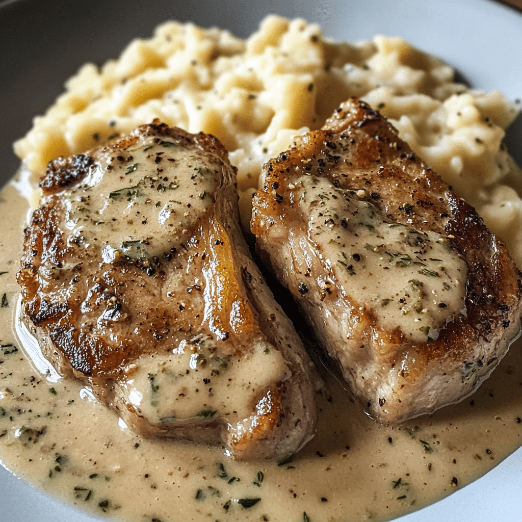 Creamy Herbed Pork Chops