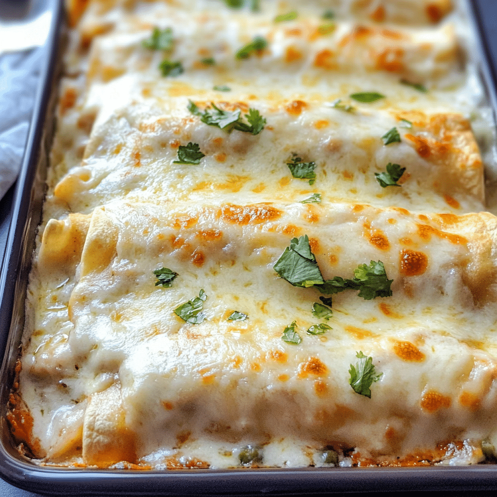 Creamy Queso Chicken Enchiladas