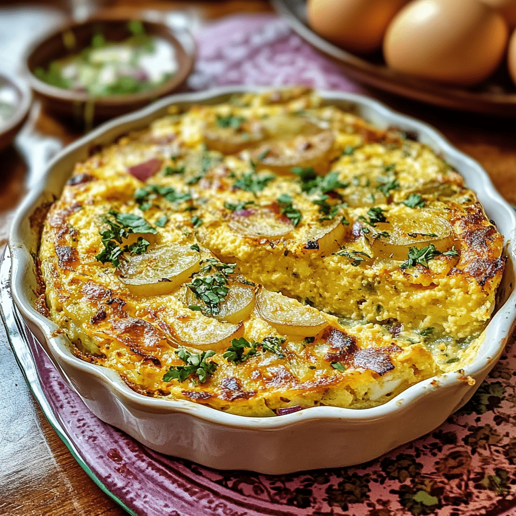 Egga (Egyptian Egg Casserole with Onions and Herbs)