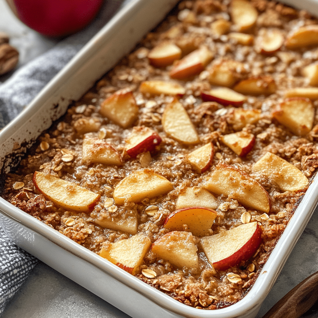 Healthy Baked Apple Oatmeal