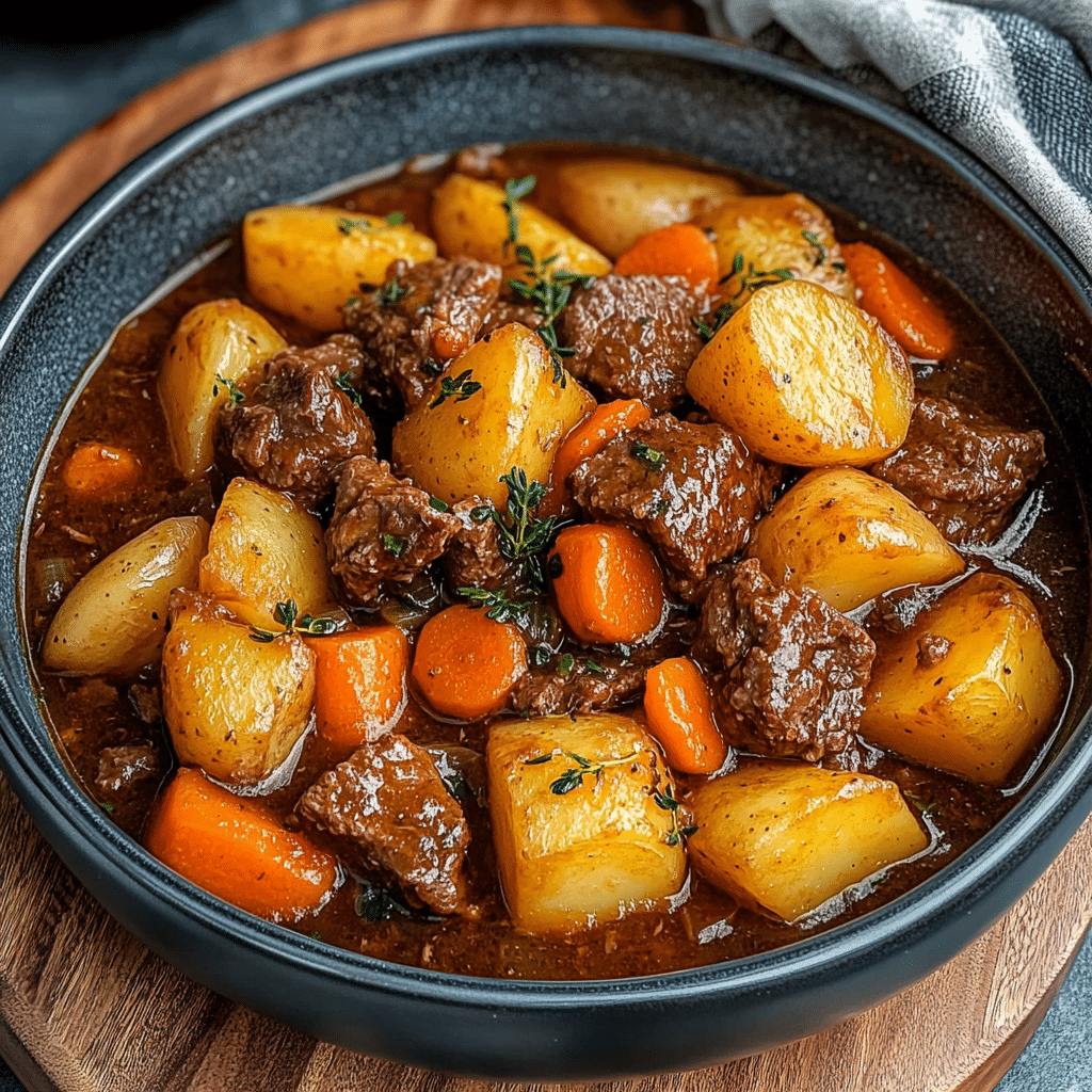 Hearty Beef Stew with Potatoes and Carrots