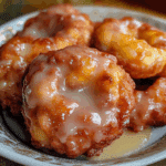 Homemade Apple Fritters with Cinnamon Glaze