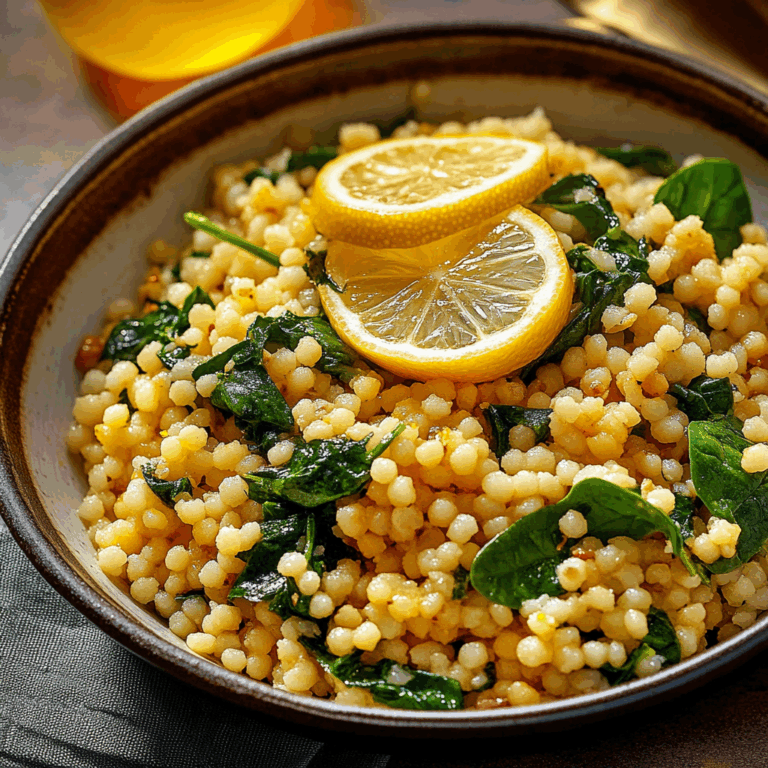 Lemony Spinach Couscous