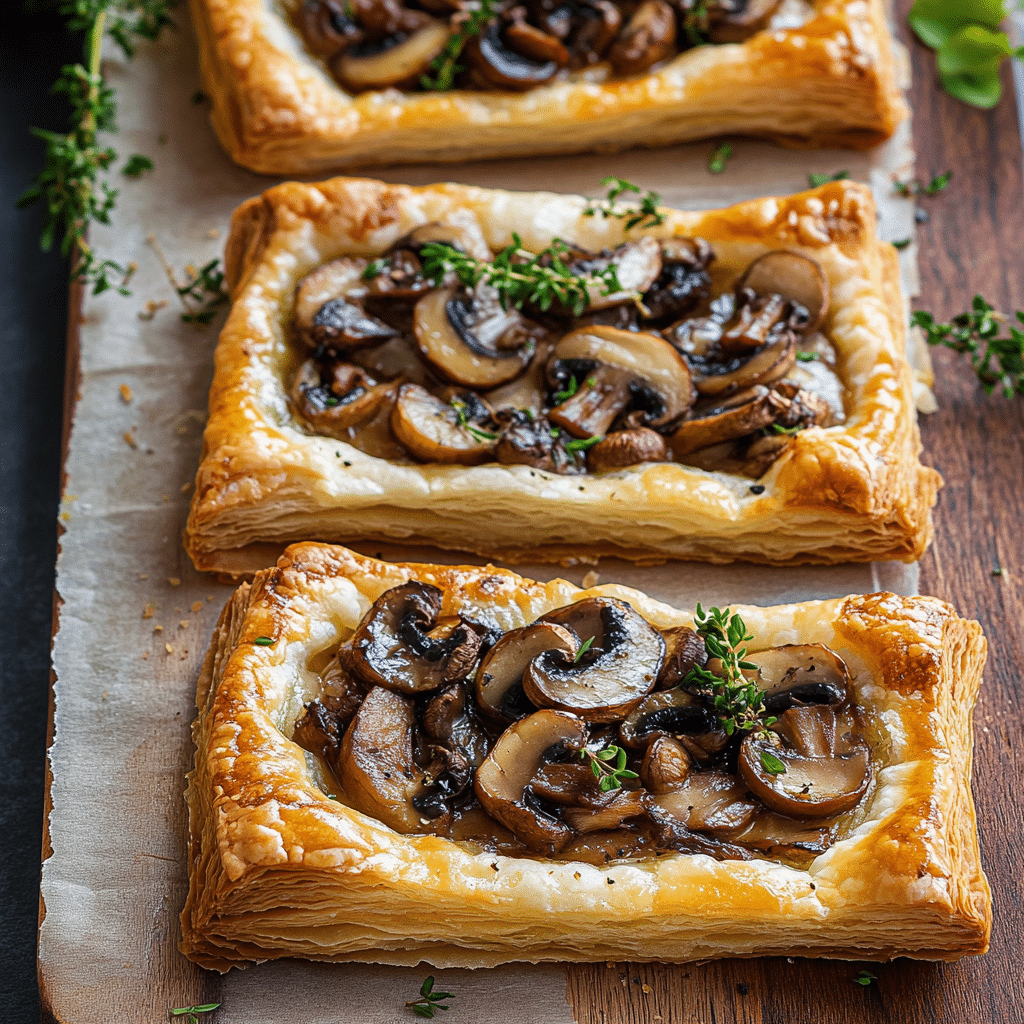 Mushroom Puff Pastry Tarts