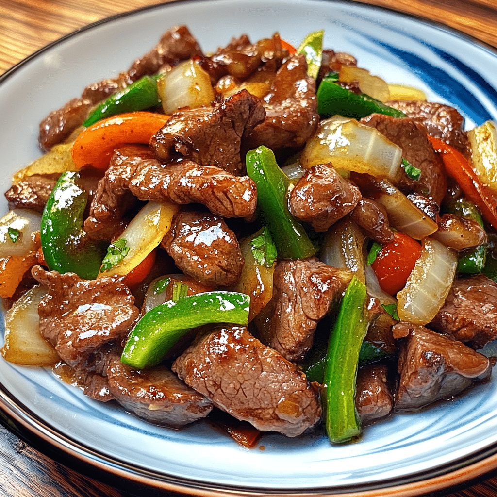 Pepper Steak Stir Fry with Onions