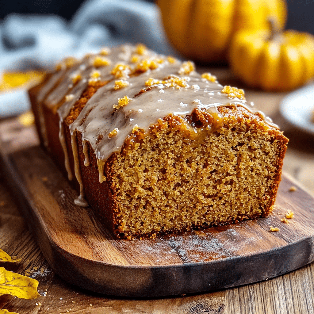 Pumpkin Bread With Salted Brown Butter Glaze