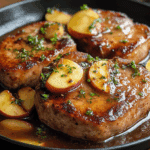 Apple Butter Pork Chops with Creamy Apple Sauce