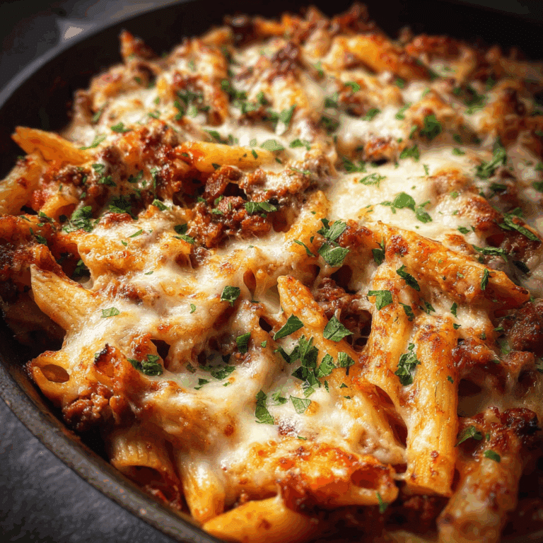 Baked Penne with Ground Beef