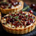 Cranberry Brie Tart with Pancetta and Fresh Thyme
