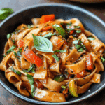 Drunken Noodles with Fresh Veggies and Basil
