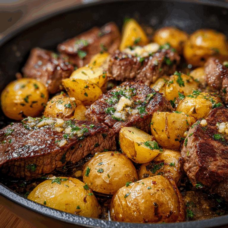 Garlic Butter Steak and Potatoes Skillet