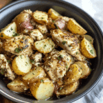 Garlic Parmesan Crockpot Chicken and Potatoes