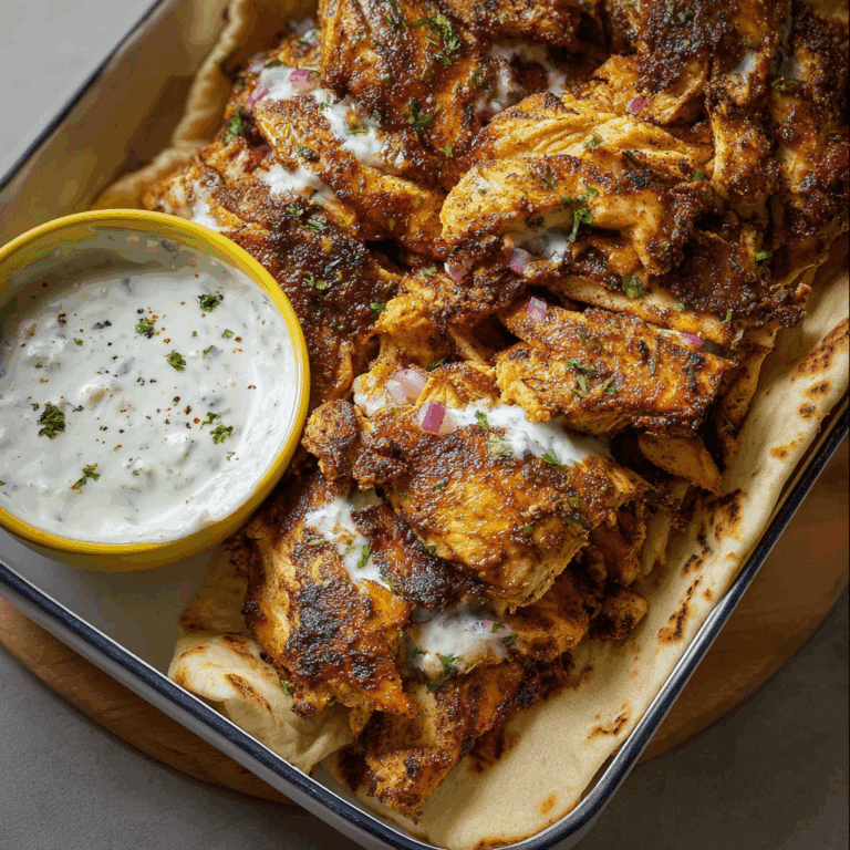 Homemade Chicken Shawarma with Creamy Garlic Sauce