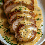 Juicy Pork Tenderloin with Creamy Mustard Sauce