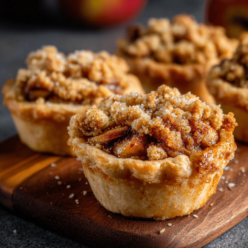 Mini Apple Pies with Cinnamon Crumble Topping