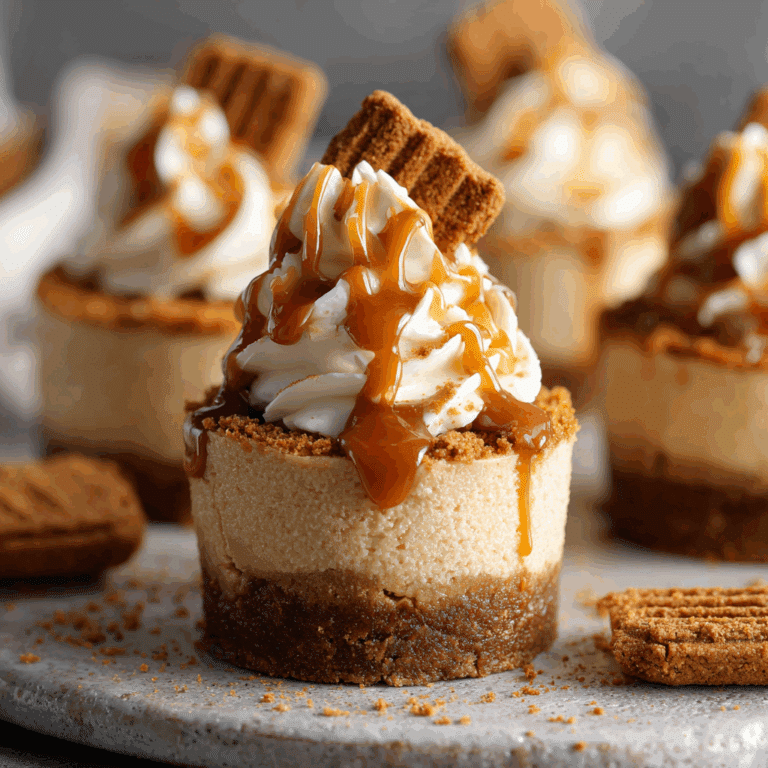 Mini Gingerbread Cheesecakes with Biscoff Cookie Crust