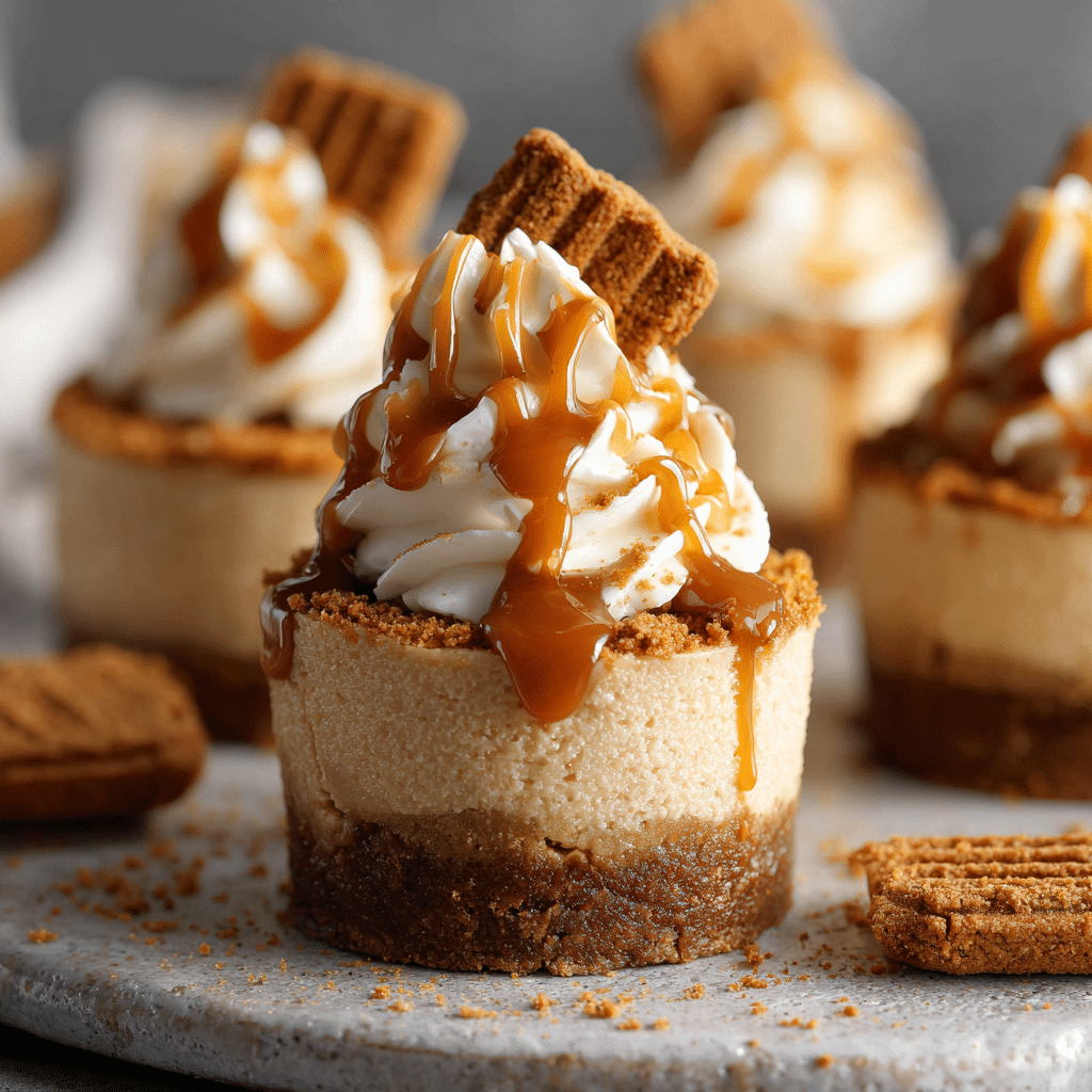 Mini Gingerbread Cheesecakes with Biscoff Cookie Crust
