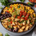 One Pan Chicken Burrito Bowl