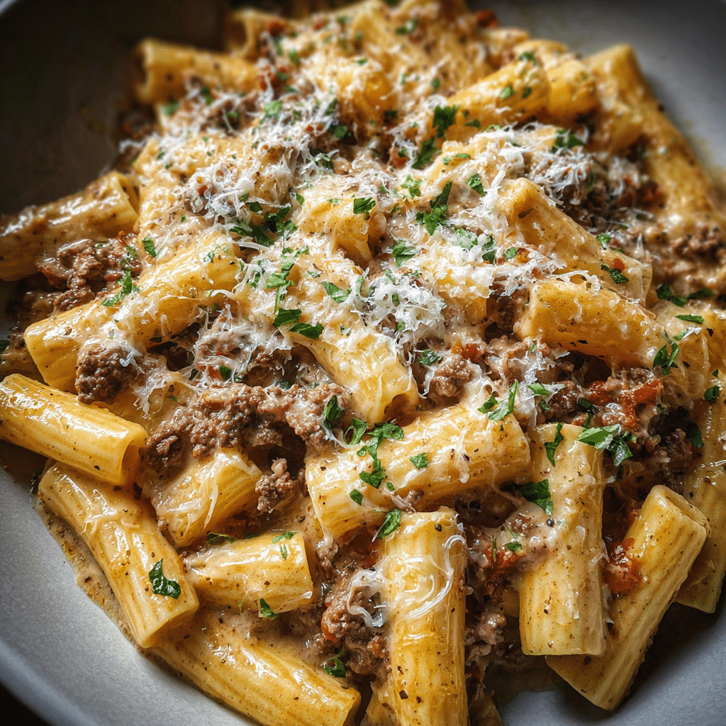 One-Pot Creamy Beef Pasta