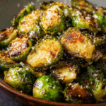 Parmesan Garlic Roasted Brussels Sprouts