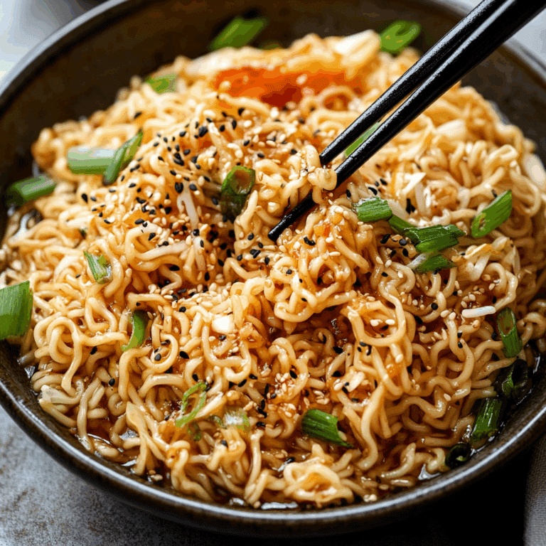 Sesame Garlic Ramen Noodles