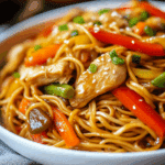 Slow Cooker Chicken Lo Mein with Veggies