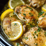 Slow Cooker Lemon Chicken Thighs with Garlic