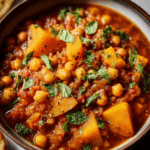 Slow Cooker Moroccan Chickpea Stew with Butternut Squash
