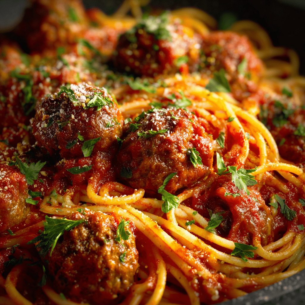 Spaghetti and Meatballs with Tomato Sauce