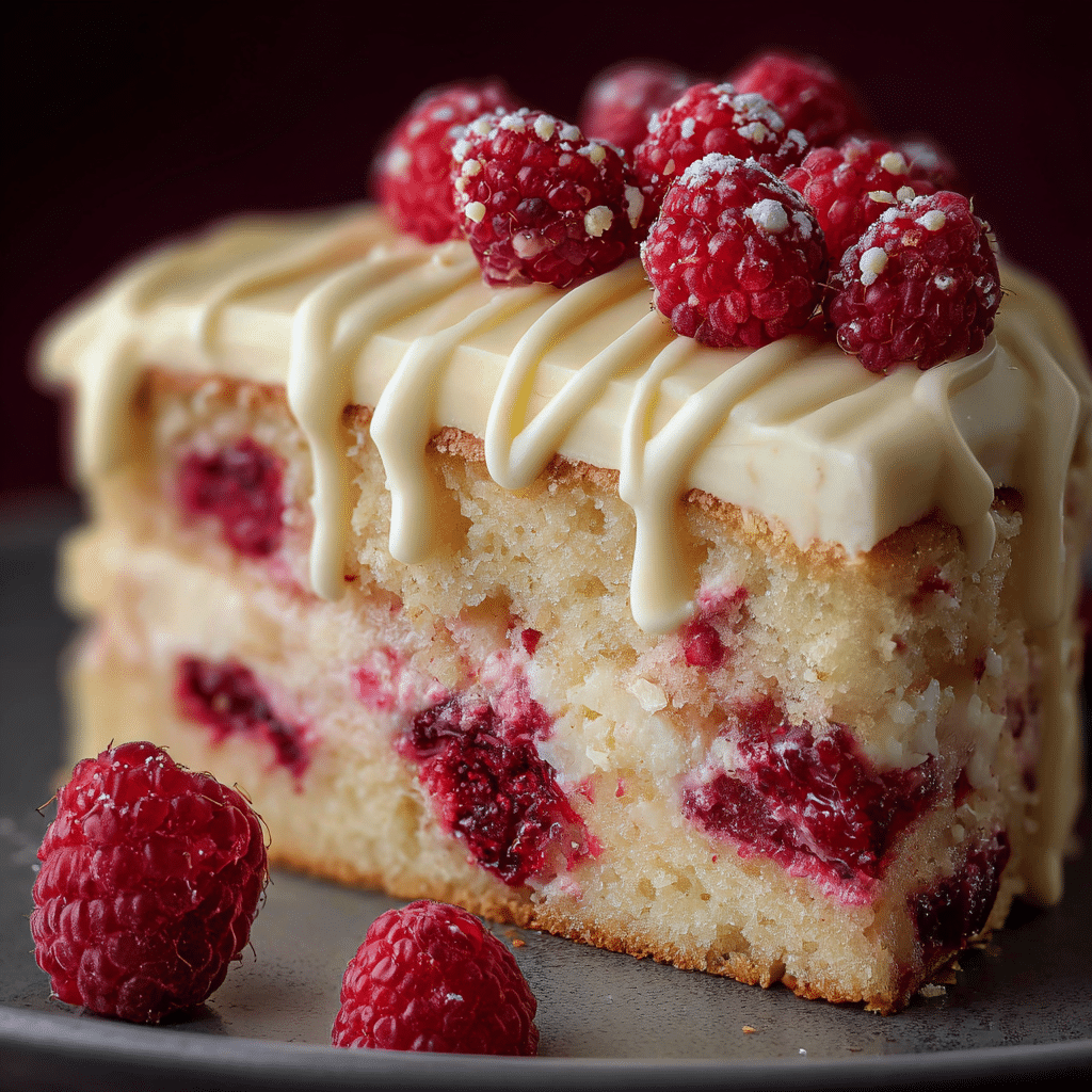 White Chocolate Raspberry Cake