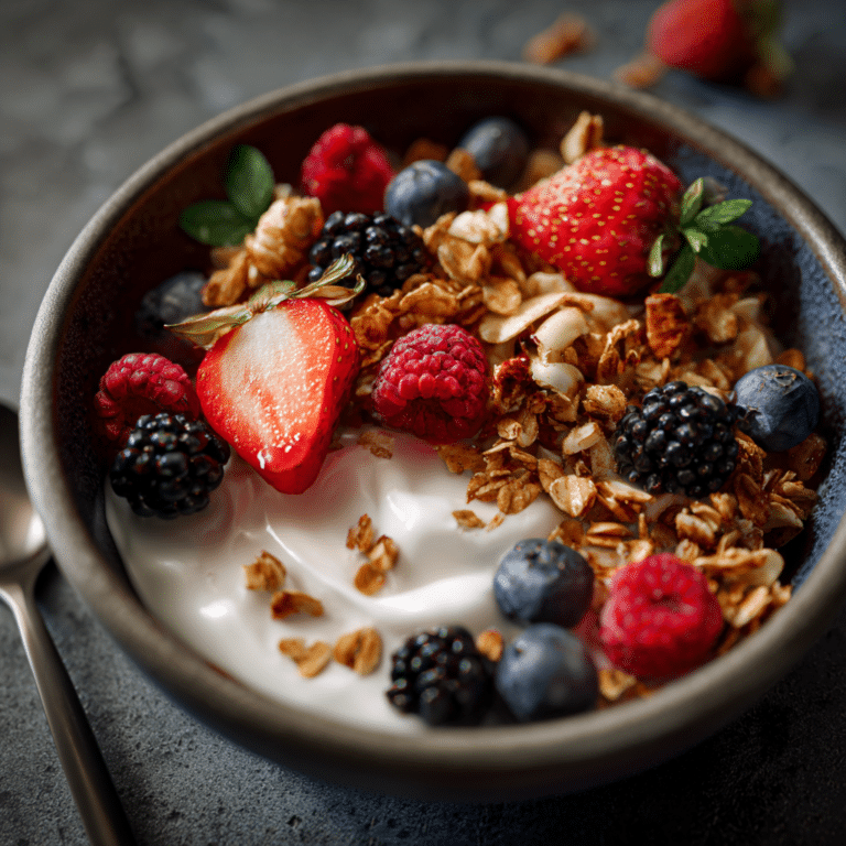 Healthy Yogurt and Fruit Granola Bowl